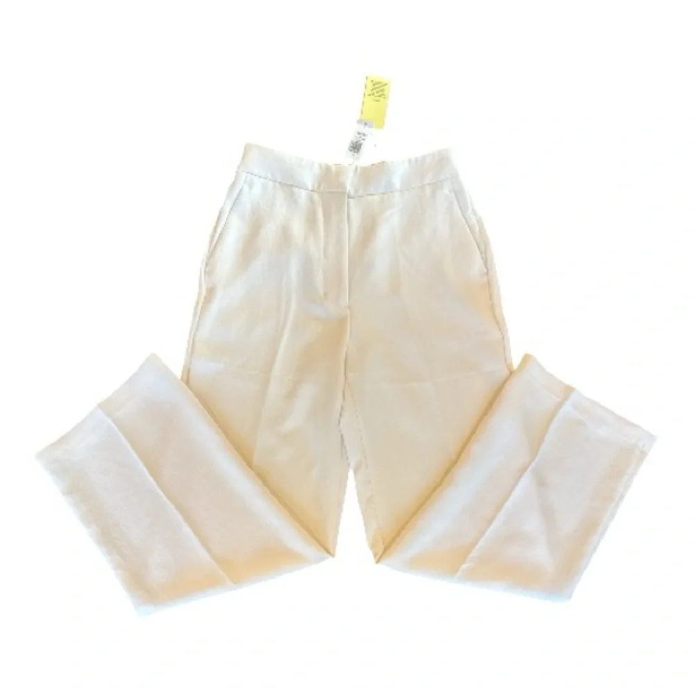 NWT Aritzia The Limitless Pant Wilfred Crepette Size 6 Short Wide Leg Cream - Picture 6 of 15